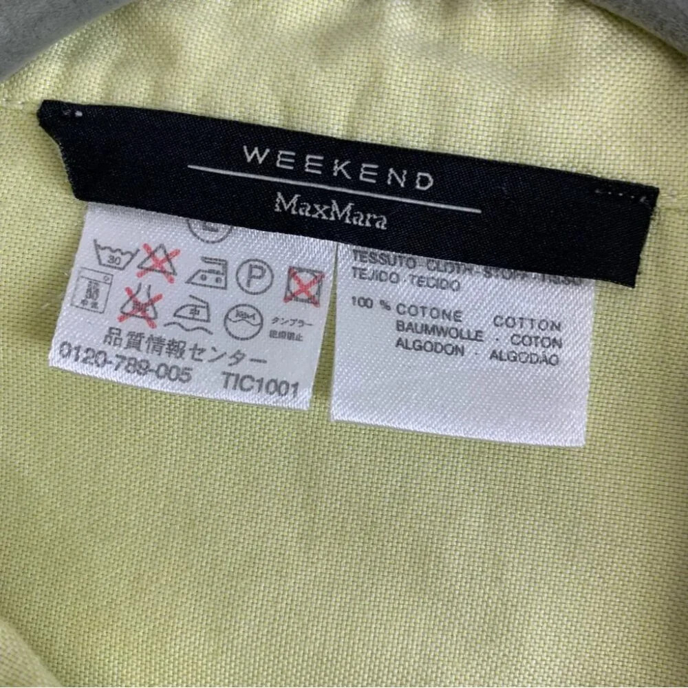 Vintage Weekend MaxMara Mint Green 3/4 Sleeves Button Front Shirt Size Large - Picture 6 of 11